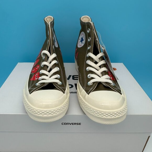Comme Des Garcons PLAY x Converse Unisex Taylor High Top Sneakers, Size 8M/10W - Picture 8 of 15